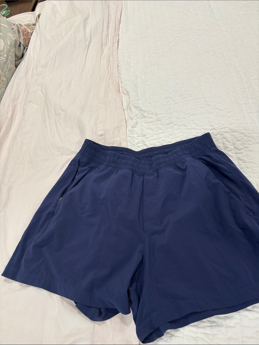 Set of Lululemon Men Performance Shorts - Navy, Light Blue, Black, Cream - Picture 13 of 16